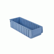 PROREGAL Bac à étagères 600 BH avec étiquette & capot de protection | HxLxP 14x23,4x60cm, 15,4 litres | Bac à bec, boîte d'étagère - bleu plas PROREGAL Bac à étagères 600 BH avec étiquette & capot de protection | HxLxP 14x23,4x60cm, 15,4 litres | Bac à bec, boîte d'étagère - bleu plas