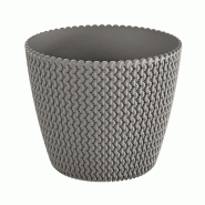 Prosperplast - Pot rond 11,5 L Splofy en plastique, coloris Gris, Ø29,5x24,9 cm - gris plastique ZA1307