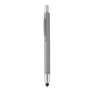 Stylo à bille stylet en aluminium - corps brossé gris foncé - encre bleue Stylo à bille stylet en aluminium - corps brossé gris foncé - encre bleue