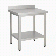 Table de travail en inox avec dosseret 1200 x 700 mm  inoxchr - 3667470000342