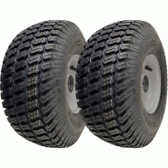 15x6.00-6 Roues de tondeuse à gazon moyeu 65mm, pneu sur jante roulements 20mm (lot de 2) 15x6.00-6 Roues de tondeuse à gazon moyeu 65mm, pneu sur jante roulements 20mm (lot de 2)