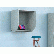 Alcôve téléphonique murale acoustique Escale en feutre PET avec tablette Alcôve téléphonique murale acoustique Escale en feutre PET avec tablette
