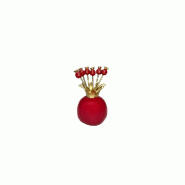 Aulica Piques apéritif grenade - lot de 6 - doré 128402