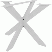 CLP Pieds design Biloxi en Acier pour table à manger Style industriel Forme Araignée Blanc - 318112