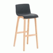 Décoshop26 - Tabouret de bar x1 avec repose-pieds structure de 4 pieds en bois assise en tissu gris foncé 10_0004973 - gris 3000252388243 Décoshop26 - Tabouret de bar x1 avec repose-pieds structure de 4 pieds en bois assise en tissu gris foncé 10_0004973 - gris 3000252388243