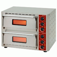Diamond - Four électrique pizzas, 2 chambres (3+3 kW) 430x430xh100 mm - réf. PIZZA-QUICK/43-2C - gris AKS-PIZZA-QUICK/43-2C