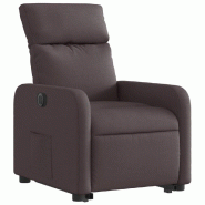 Fauteuil inclinable électrique marron foncé tissu Modèle Corvoria - 8721012219519