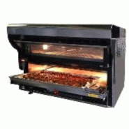 Four double avec pierre réfractaire et hotte intégrée - Capacité 4 pizzas - 395°C - Écran électronique Four double avec pierre réfractaire et hotte intégrée - Capacité 4 pizzas - 395°C - Écran électronique