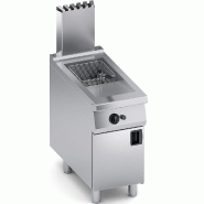 Friteuse gaz 20 L, structure et brûleurs inox, 18 kW, thermostat sécurité, robinet huile, 40×90×85 cm - 4739