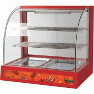 GastroHero Vitrine chauffante / chauffe-snacks 660 mm, jusqu'à 85 °C, avec éclairage - SW-ECO1