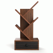 Helloshop26 - Bibliothèque en forme d'arbre 30 x 17,5 x 60 cm pratique et compacte style scandinave en bois d'ingénierie marron 20_0015035 - 3000228