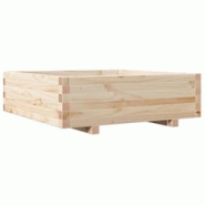 Helloshop26 - Jardinière bac lit surélevé plantes fleurs terrasse jardin 80 x 80 x 26,5 cm bois de pin massif marron 02_0037892 - 3000213989830 Helloshop26 - Jardinière bac lit surélevé plantes fleurs terrasse jardin 80 x 80 x 26,5 cm bois de pin massif marron 02_0037892 - 3000213989830