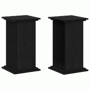 Helloshop26 - Support de plante moderne intérieur extérieur 33 x 33 x 60 cm pratique durable en bois d'ingénierie chêne noir 02_0052186 - noir Boi