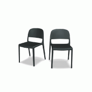Lot de 2 chaises BLENDY - anthracite