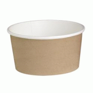Packnwood FHC - 500Pcs - Pot "Deli" rond en carton kraft - H87mm 600ml - marron en carton 210DELIK20K Packnwood FHC - 500Pcs - Pot "Deli" rond en carton kraft - H87mm 600ml - marron en carton 210DELIK20K