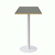 RestooTab - Mange-debout Rome blanc 50x50cm verde comodoro fenix chants couleur laiton - vert Bois manufacturé TB-ROMFF1-5050M-VER.CO-LAI