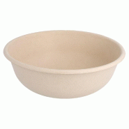 Saladier bagasse naturelle 750cc Ø17x6,1cm - par 500