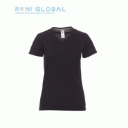 T-shirt de travail femme en coton - V-neck Payper - cintré avec coutures stretch et encolure en V_0