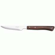 ARCOS Couteau à steak lame crantée 11 cm - Bois Brun - marron inox 371500