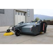 Balayeuse aligneuse ramasseuse agricole pour tracteurs chargeuse sur pneus_1