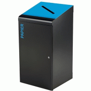 Borne de tri Tripoz 120L - Façade Grise - Acier poudré anti-UV et anti-vandalisme_0