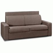 CANAPÉ LIT CANAPEXPRESS  LATTES MATELAS MÉMORY  22CM TÊTE DE LIT INTÉGRÉE  VELOURS  MARRON