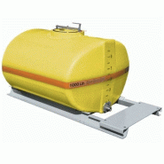 Ensemble cuve ovale polyester fibre de verre nue 5 000 litres sur plateau - CEMO - 9548 Ensemble cuve ovale polyester fibre de verre nue 5 000 litres sur plateau - CEMO - 9548