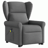 Fauteuil inclinable de massage électrique Gris foncé Tissu Modèle Zervanelis - 8721102963872