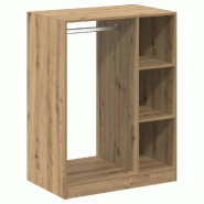 Helloshop26 - Armoire moderne rectangulaire grand espace de stockage 77 x 48 x 102 cm en bois d'ingénierie chêne artisanal 02_0052519 - Bois massif