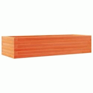 Helloshop26 - Jardinière bac lit surélevé plantes fleurs terrasse jardin cire 110 x 40 x 23 cm bois de pin massif marron 02_0038429 - 3000217667659 Helloshop26 - Jardinière bac lit surélevé plantes fleurs terrasse jardin cire 110 x 40 x 23 cm bois de pin massif marron 02_0038429 - 3000217667659