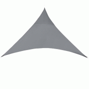 Helloshop26 - Voile d'ombrage toile solaire polyester polyuréthane triangulaire 400 x 400 x 400 cm gris foncé 03_0004619 - gris acier 3000545099788