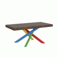 Itamoby Table Extensible 200/304X90 Cm Volantis Pieds Noyer Multicolore 4/B - marron VE200TAV4BALL-NC