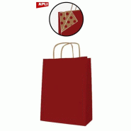 Lot de 50 sacs kraft à soufflet 32x16x39 cm, coloris rouge - 3270241016482