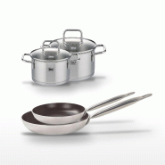 Lot Poêles 28/32 cm Elo Bistro Line et Faitouts 14/16 cm Elo Citrin - noir 3176239968699