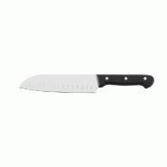 METRO PROFESSIONAL Couteau Santoku Universal Knives, acier inoxydable, 18 cm, noir - noir inox 4067373640338