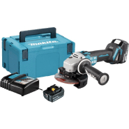 Meuleuse d'angle 18v 125mm + 2 batteries 5ah + chargeur + coffret makpac - MAKITA - dga506rtj - 650835 Meuleuse d'angle 18v 125mm + 2 batteries 5ah + chargeur + coffret makpac - MAKITA - dga506rtj - 650835
