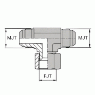 Orientable mâle JIS x mâle JIS x femelle tournant JIS - JIS-TMFTOR04 - 1/4 inch - 13.15 mm - 11.44 mm