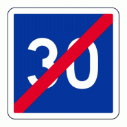 Panneau C4b - Fin de vitesse conseillée
