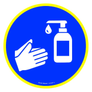 Panneaux rigides ronds hautes visibilités 300 mm pandémie - PNRPSCHV-NV04/SGHA_0