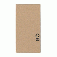 PAPSTAR 100 serviettes, 3 plis 1/8 33 cm x 33 cm nature en papier recyclé - 88531