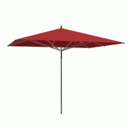 Parasol pour terrasse Pro Moorea rect.300x250cm armature+toile+housse-vermillon