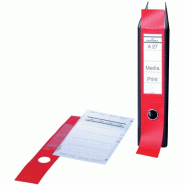 Porte-étiquette jaune Durable pour Dossiers 60x390mm Pack 10 unités - 809004