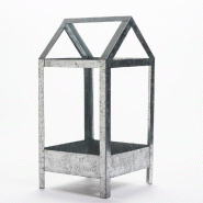 Pot galvanisé L 23 x P 23 x H 47 cm