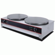 Romux® Crêpière Professionnelle Électrique Double de Table - Acier Inoxydable - 2 Plaques en Fonte 40 cm Ø - Crêpière Industrielle 6 kW Romux® Crêpière Professionnelle Électrique Double de Table - Acier Inoxydable - 2 Plaques en Fonte 40 cm Ø - Crêpière Industrielle 6 kW