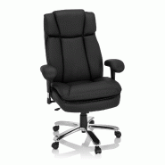 Siège de bureau BUILDER XXL I Similicuir noir hjh OFFICE - noir plastique 691010