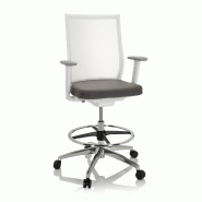 Siège technique / Tabouret technique ASPEN WORK W tissu maille transparent / tissu gris hjh OFFICE - gris polyester 657667