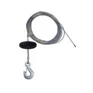 Câble en acier 5,1mm Ø, crochet inclus