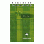 Clairefontaine Lot de 10 Bloc Metric Pupitre format 74x105, 60 feuilles 90 g/m² reliure intégrale, ligné 7mm - 3329680855609