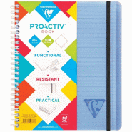 Clairefontaine Lot de 5 Cahier Linicolor Fresh Proactiv'Book A5+, 180p./90 feuilles détachables 90 g/m² reliure intégrale, ligné - 3329683287766