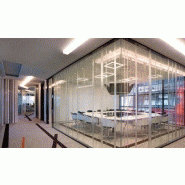 Cloisons de bureaux avec vitre transparente